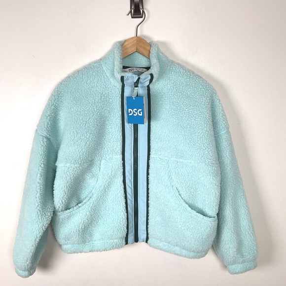 DSG Girls Cozy Fleece Full Zip Jacket Shoreside Blue M (10-12) NWT - Picture 1 of 8